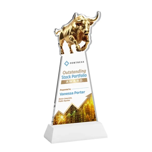 Raging Bull VividPrint™ Award on Hartford Base - White... from ASI 84592 St Regis Group / St Regis