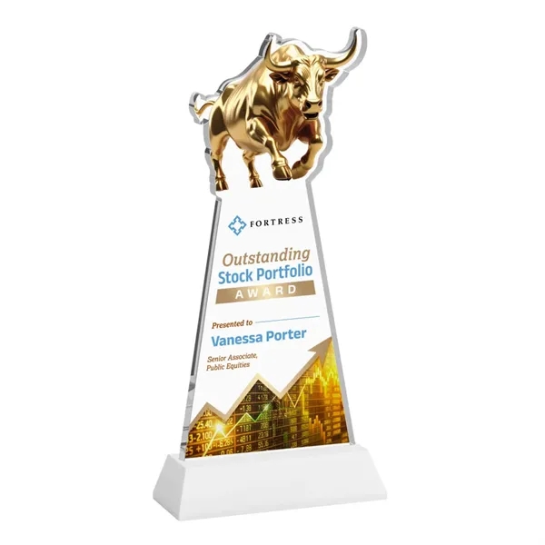 Raging Bull VividPrint™ Award on Hartford Base - White... from ASI 84592 St Regis Group / St Regis