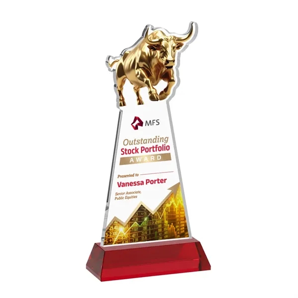 Raging Bull VividPrint™ Award on Hartford Base - Red... from ASI 84592 St Regis Group / St Regis