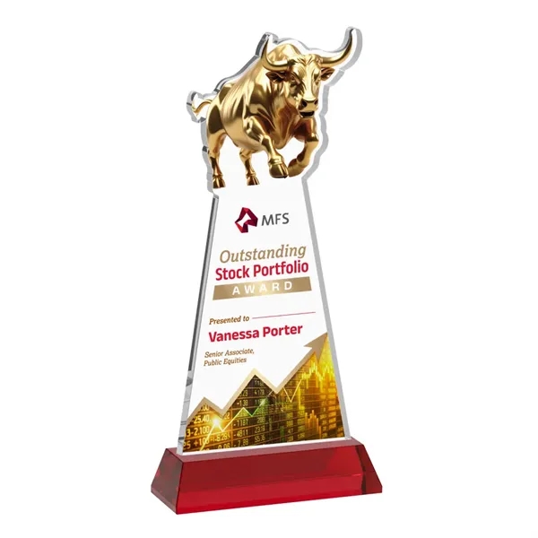 Raging Bull VividPrint™ Award on Hartford Base - Red... from ASI 84592 St Regis Group / St Regis