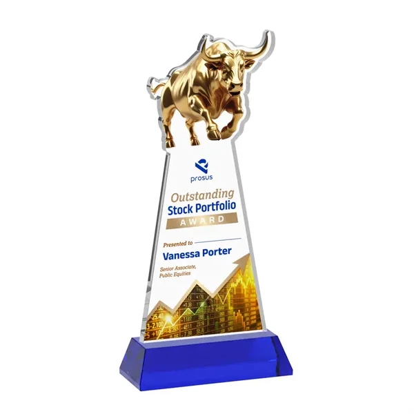 Raging Bull VividPrint™ Award on Hartford Base - Blue... from ASI 84592 St Regis Group / St Regis