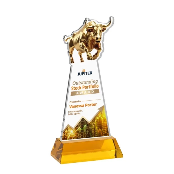 Raging Bull VividPrint™ Award on Hartford Base - Amber... from ASI 84592 St Regis Group / St Regis