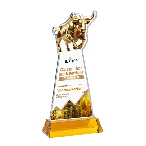 Raging Bull VividPrint™ Award on Hartford Base - Amber... from ASI 84592 St Regis Group / St Regis
