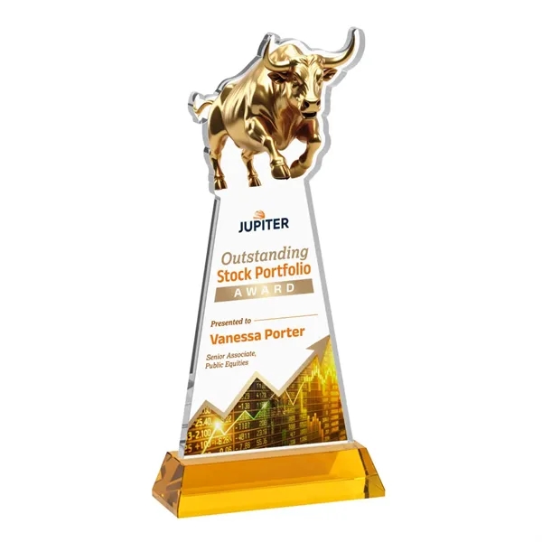Raging Bull VividPrint™ Award on Hartford Base - Amber... from ASI 84592 St Regis Group / St Regis