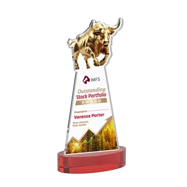 Raging Bull VividPrint™ Award on Alberton Base - Red... from ASI 84592 St Regis Group / St Regis