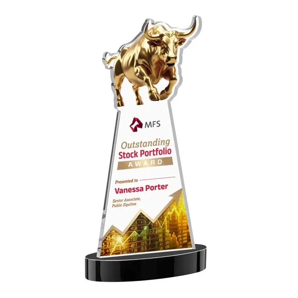 Raging Bull VividPrint™ Award on Alberton Base - Black... from ASI 84592 St Regis Group / St Regis