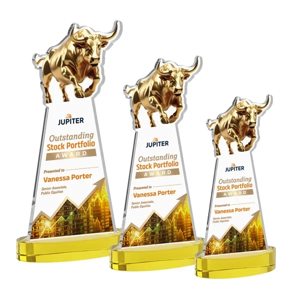 Raging Bull VividPrint™ Award on Alberton Base - Gold... from ASI 84592 St Regis Group / St Regis
