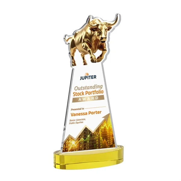 Raging Bull VividPrint™ Award on Alberton Base - Gold... from ASI 84592 St Regis Group / St Regis