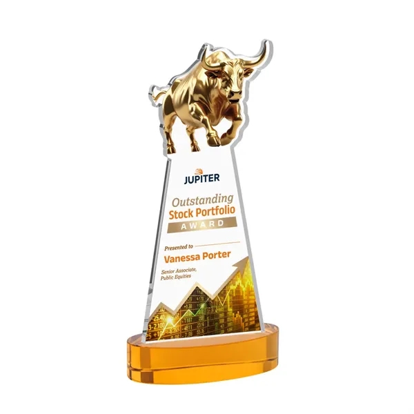 Raging Bull VividPrint™ Award on Alberton Base - Amber... from ASI 84592 St Regis Group / St Regis