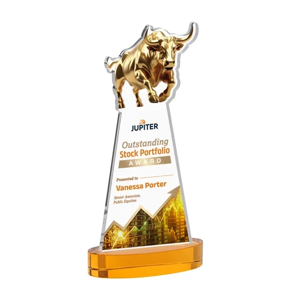 Raging Bull VividPrint™ Award on Alberton Base - Amber... from ASI 84592 St Regis Group / St Regis