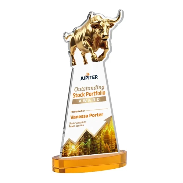 Raging Bull VividPrint™ Award on Alberton Base - Amber... from ASI 84592 St Regis Group / St Regis