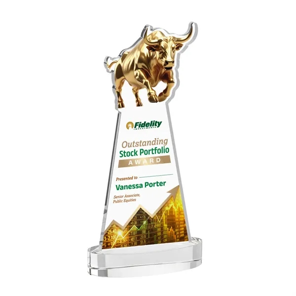 Raging Bull VividPrint™ Award on Alberton Base - Clear... from ASI 84592 St Regis Group / St Regis