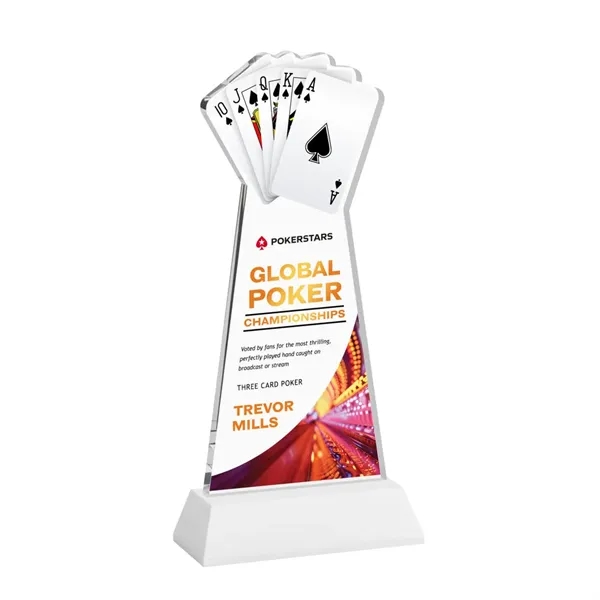 Poker VividPrint™ Award on Hartford Base - White... from ASI 84592 St Regis Group / St Regis