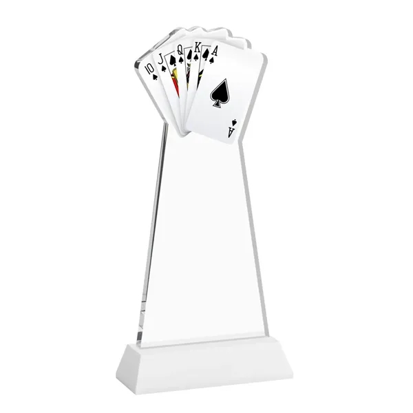 Poker VividPrint™ Award on Hartford Base - White... from ASI 84592 St Regis Group / St Regis