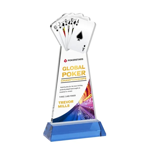 Poker VividPrint™ Award on Hartford Base - Sky Blue... from ASI 84592 St Regis Group / St Regis