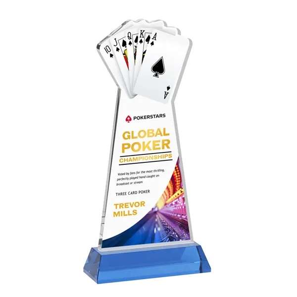 Poker VividPrint™ Award on Hartford Base - Sky Blue... from ASI 84592 St Regis Group / St Regis