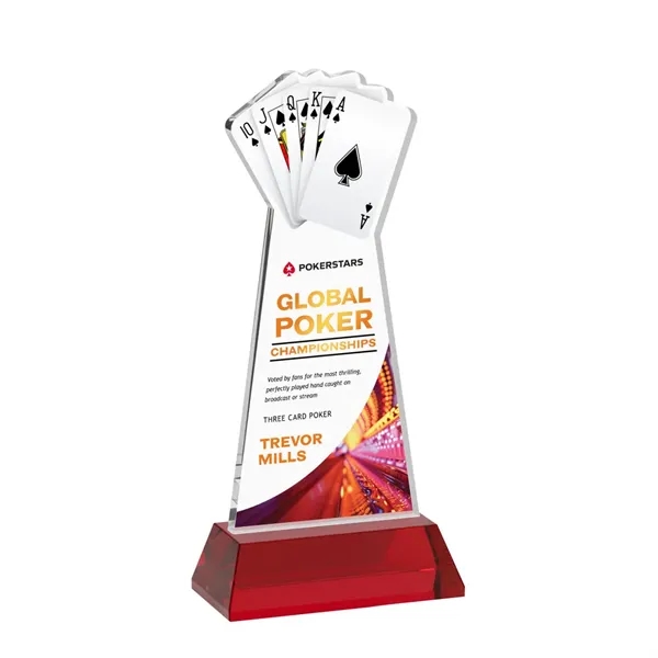 Poker VividPrint™ Award on Hartford Base - Red... from ASI 84592 St Regis Group / St Regis