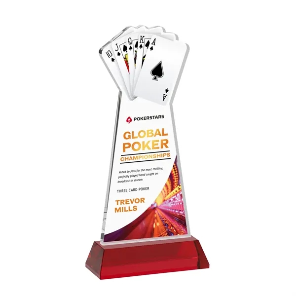 Poker VividPrint™ Award on Hartford Base - Red... from ASI 84592 St Regis Group / St Regis