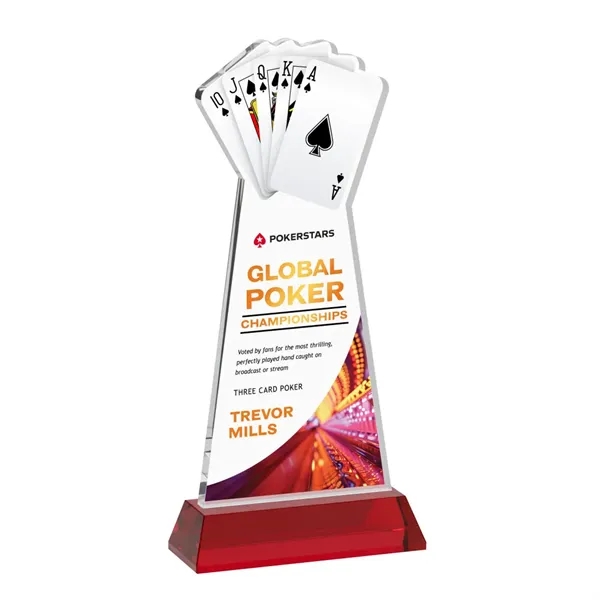 Poker VividPrint™ Award on Hartford Base - Red... from ASI 84592 St Regis Group / St Regis