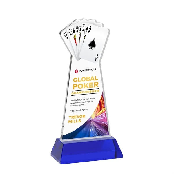 Poker VividPrint™ Award on Hartford Base - Blue... from ASI 84592 St Regis Group / St Regis