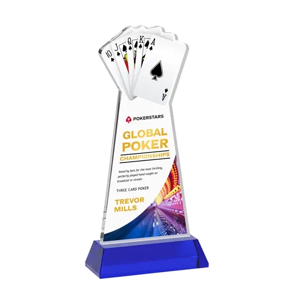 Poker VividPrint™ Award on Hartford Base - Blue... from ASI 84592 St Regis Group / St Regis