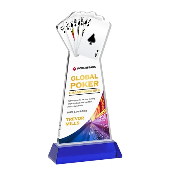Poker VividPrint™ Award on Hartford Base - Blue... from ASI 84592 St Regis Group / St Regis