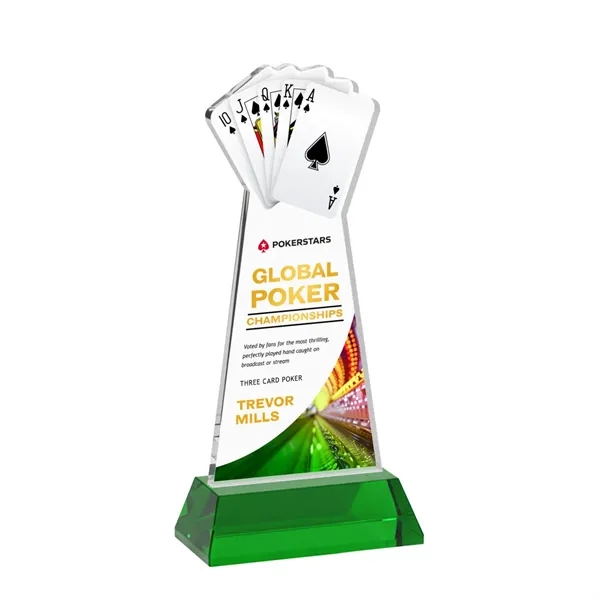 Poker VividPrint™ Award on Hartford Base - Green... from ASI 84592 St Regis Group / St Regis