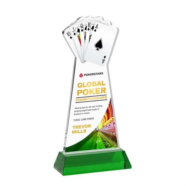 Poker VividPrint™ Award on Hartford Base - Green... from ASI 84592 St Regis Group / St Regis