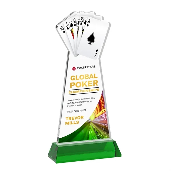 Poker VividPrint™ Award on Hartford Base - Green... from ASI 84592 St Regis Group / St Regis