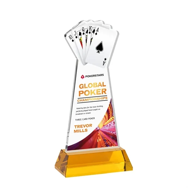 Poker VividPrint™ Award on Hartford Base - Amber... from ASI 84592 St Regis Group / St Regis