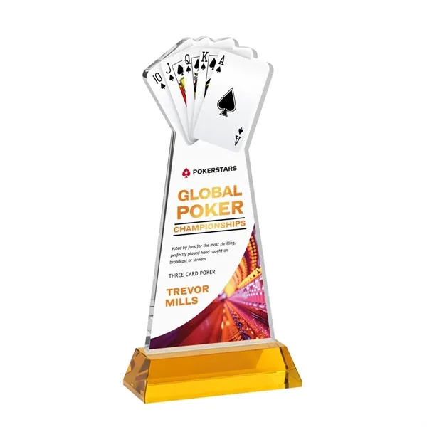 Poker VividPrint™ Award on Hartford Base - Amber... from ASI 84592 St Regis Group / St Regis