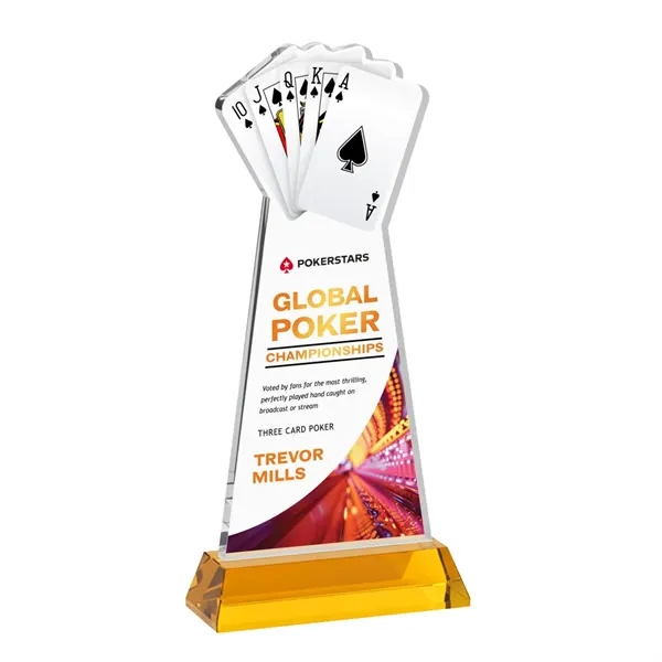 Poker VividPrint™ Award on Hartford Base - Amber... from ASI 84592 St Regis Group / St Regis