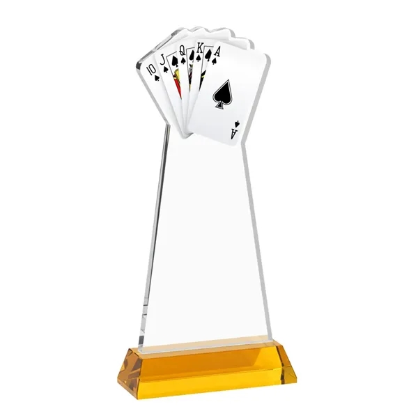 Poker VividPrint™ Award on Hartford Base - Amber... from ASI 84592 St Regis Group / St Regis