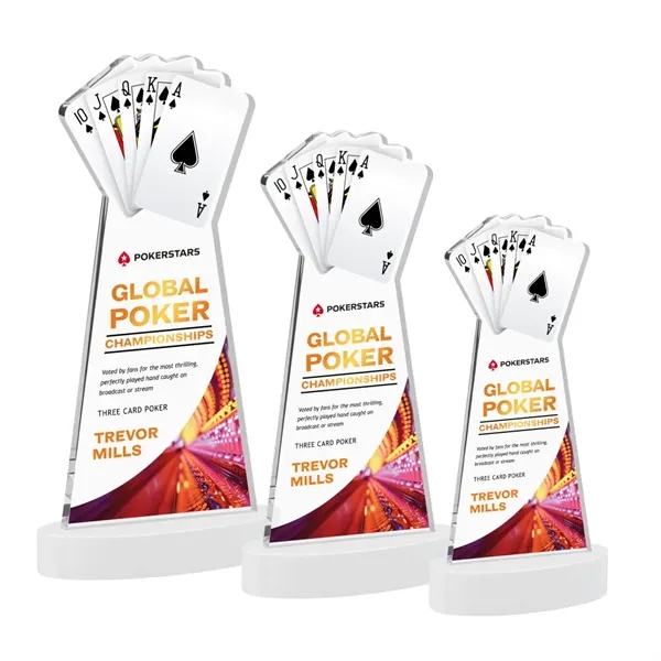 Poker VividPrint™ Award on Alberton Base - White... from ASI 84592 St Regis Group / St Regis