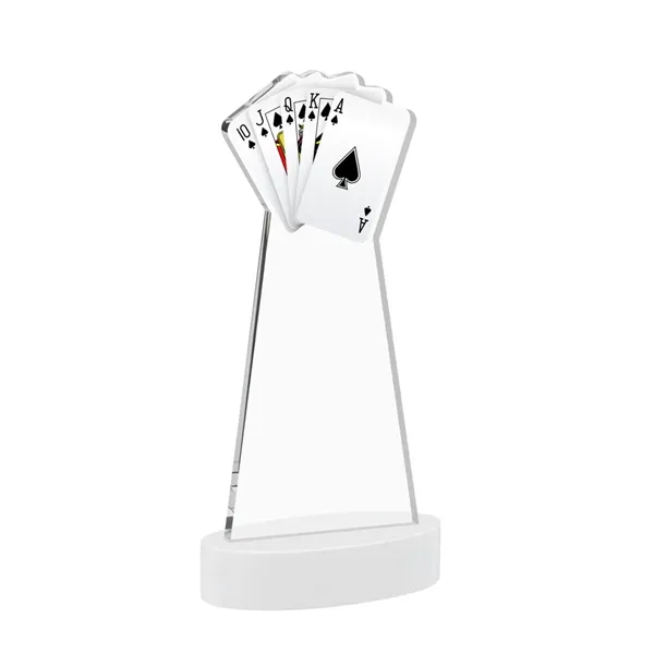 Poker VividPrint™ Award on Alberton Base - White... from ASI 84592 St Regis Group / St Regis