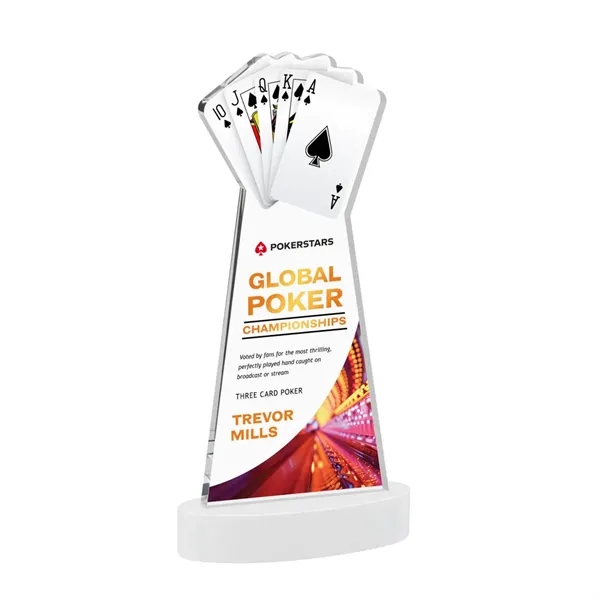 Poker VividPrint™ Award on Alberton Base - White... from ASI 84592 St Regis Group / St Regis