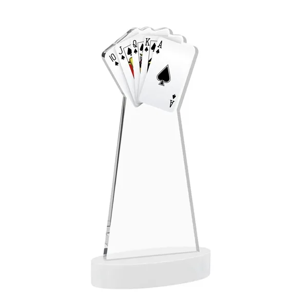 Poker VividPrint™ Award on Alberton Base - White... from ASI 84592 St Regis Group / St Regis