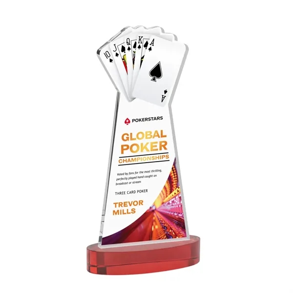 Poker VividPrint™ Award on Alberton Base - Red... from ASI 84592 St Regis Group / St Regis