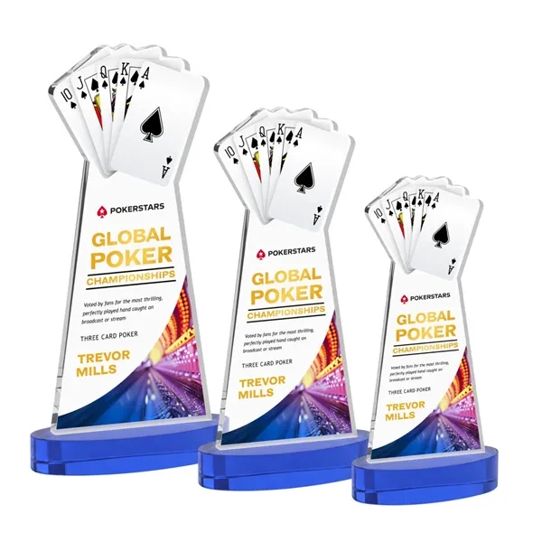Poker VividPrint™ Award on Alberton Base - Blue... from ASI 84592 St Regis Group / St Regis