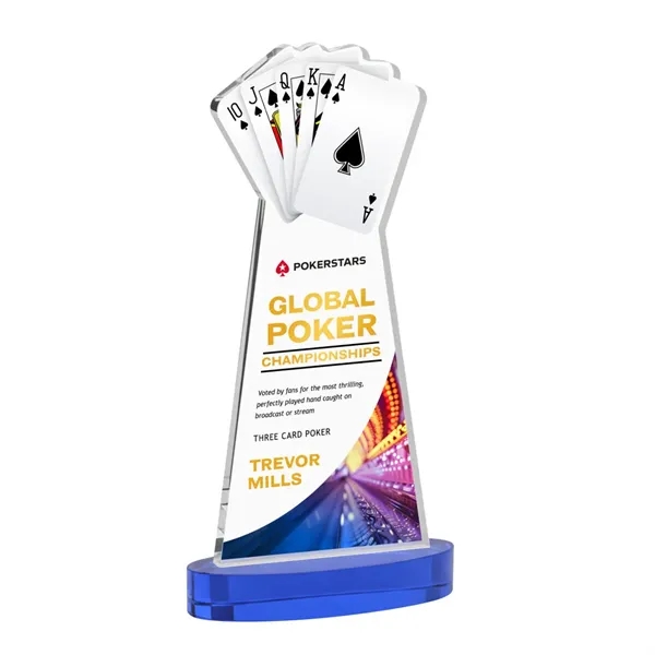 Poker VividPrint™ Award on Alberton Base - Blue... from ASI 84592 St Regis Group / St Regis
