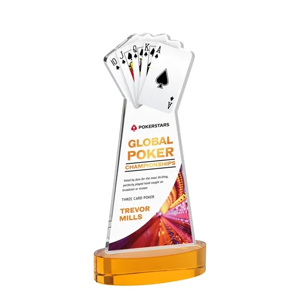 Poker VividPrint™ Award on Alberton Base - Amber... from ASI 84592 St Regis Group / St Regis