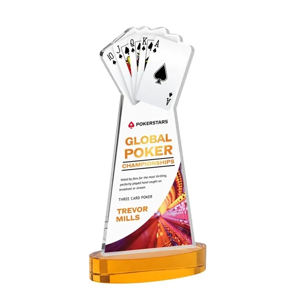 Poker VividPrint™ Award on Alberton Base - Amber... from ASI 84592 St Regis Group / St Regis