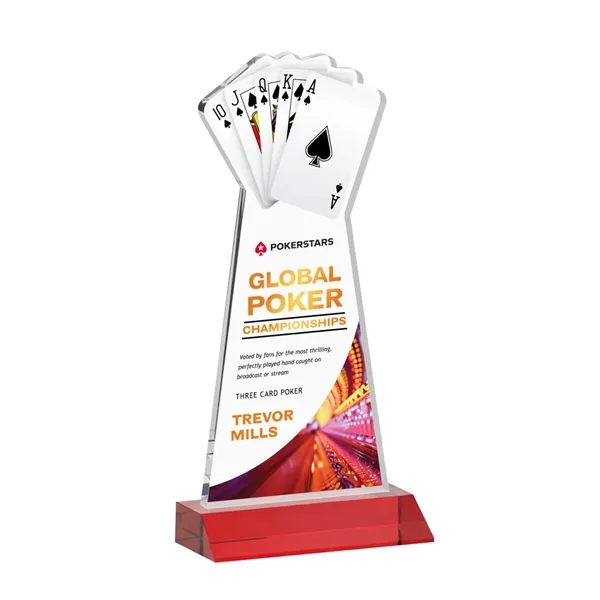 Poker VividPrint™ Award - Red... from ASI 84592 St Regis Group / St Regis