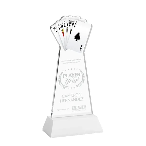 Poker Award on Hartford Base - White... from ASI 84592 St Regis Group / St Regis