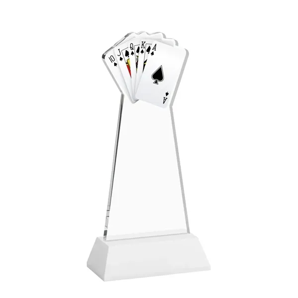 Poker Award on Hartford Base - White... from ASI 84592 St Regis Group / St Regis