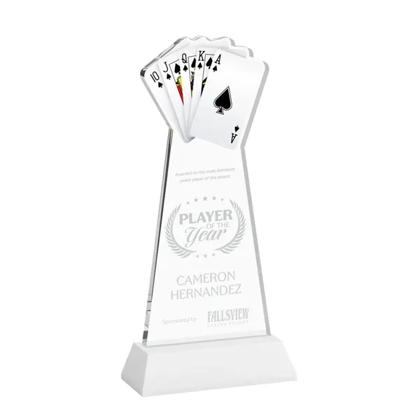Poker Award on Hartford Base - White... from ASI 84592 St Regis Group / St Regis