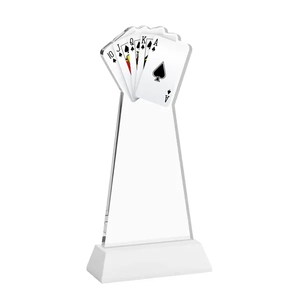 Poker Award on Hartford Base - White... from ASI 84592 St Regis Group / St Regis