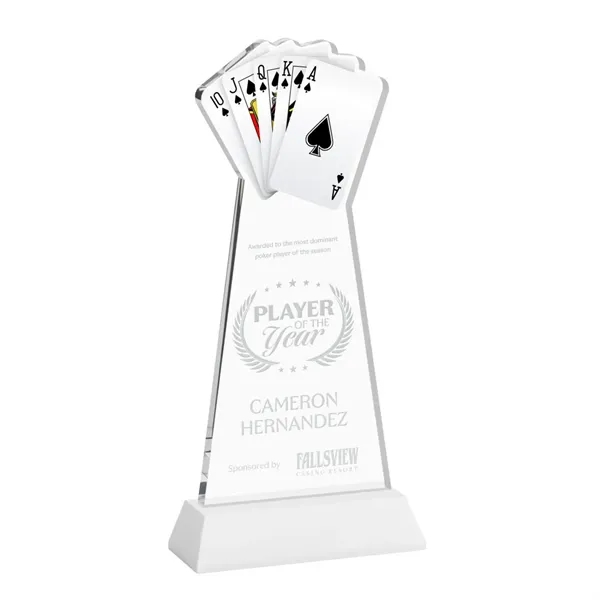 Poker Award on Hartford Base - White... from ASI 84592 St Regis Group / St Regis