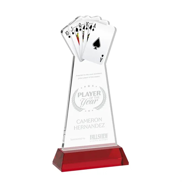 Poker Award on Hartford Base - Red... from ASI 84592 St Regis Group / St Regis