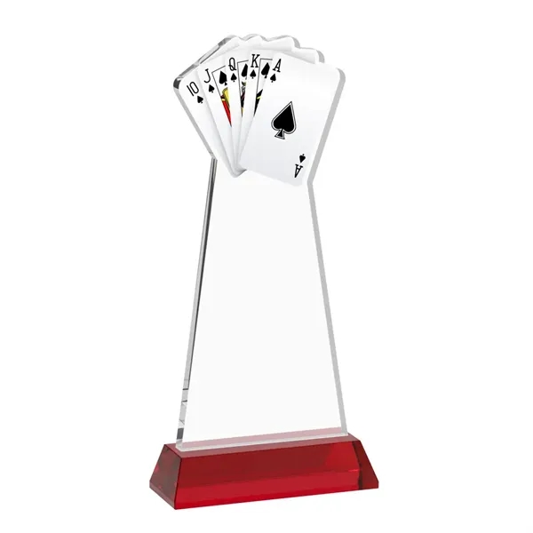 Poker Award on Hartford Base - Red... from ASI 84592 St Regis Group / St Regis